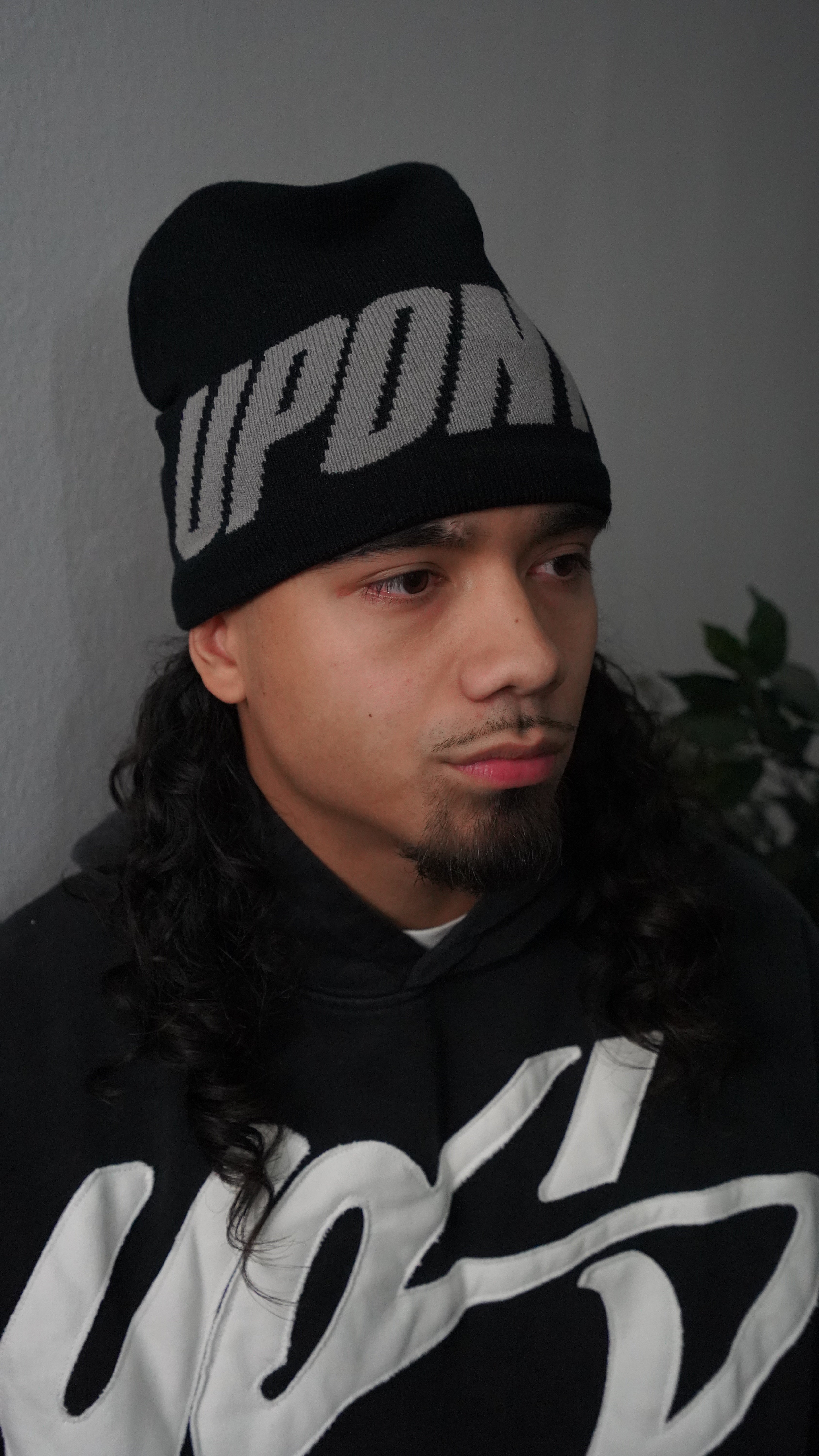 JACQUARD BEANIE BLACK