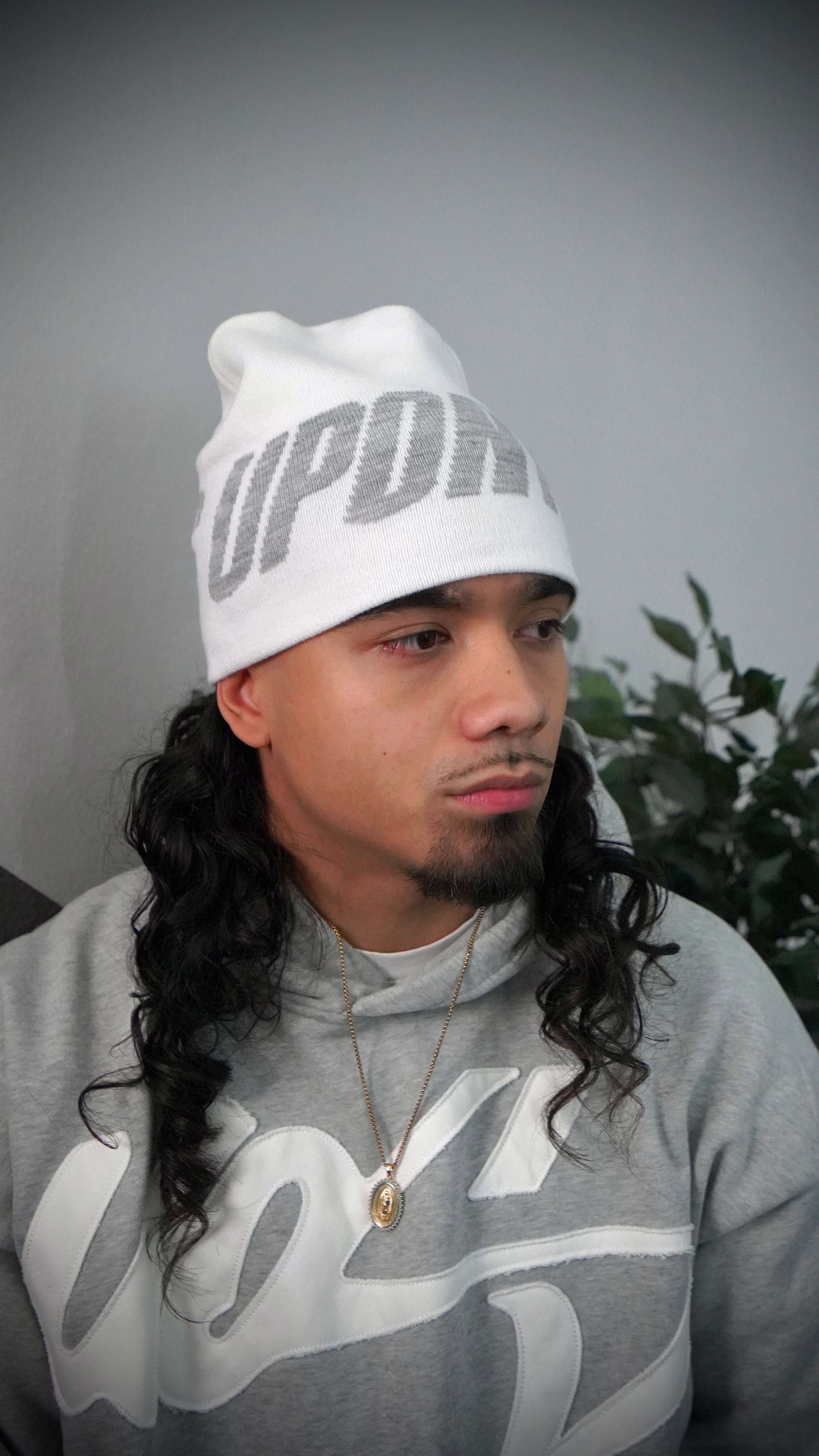 JACQUARD BEANIE WHITE