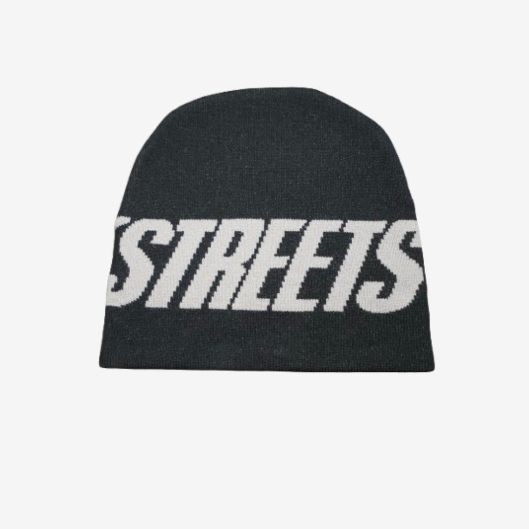 JACQUARD BEANIE BLACK