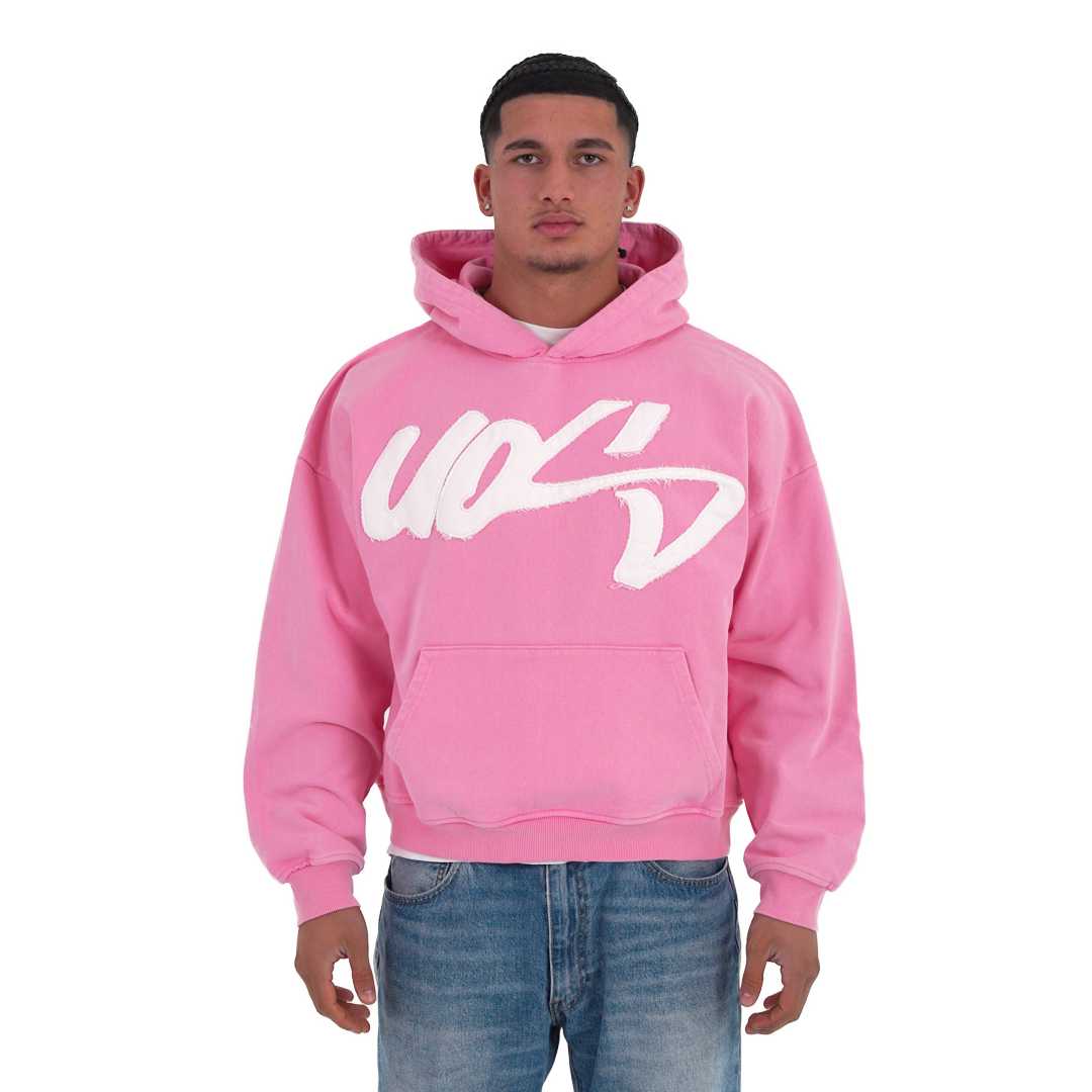 UOS WASHED PINK HOODIE