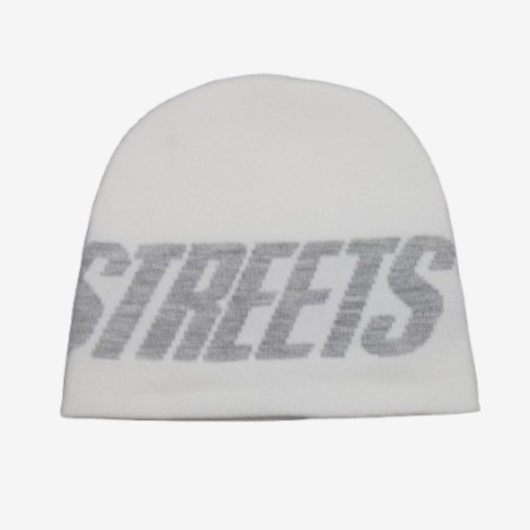 JACQUARD BEANIE WHITE